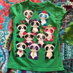 Worn once girls panda shirt